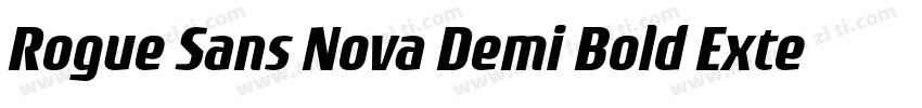 Rogue Sans Nova Demi Bold Extended字体转换